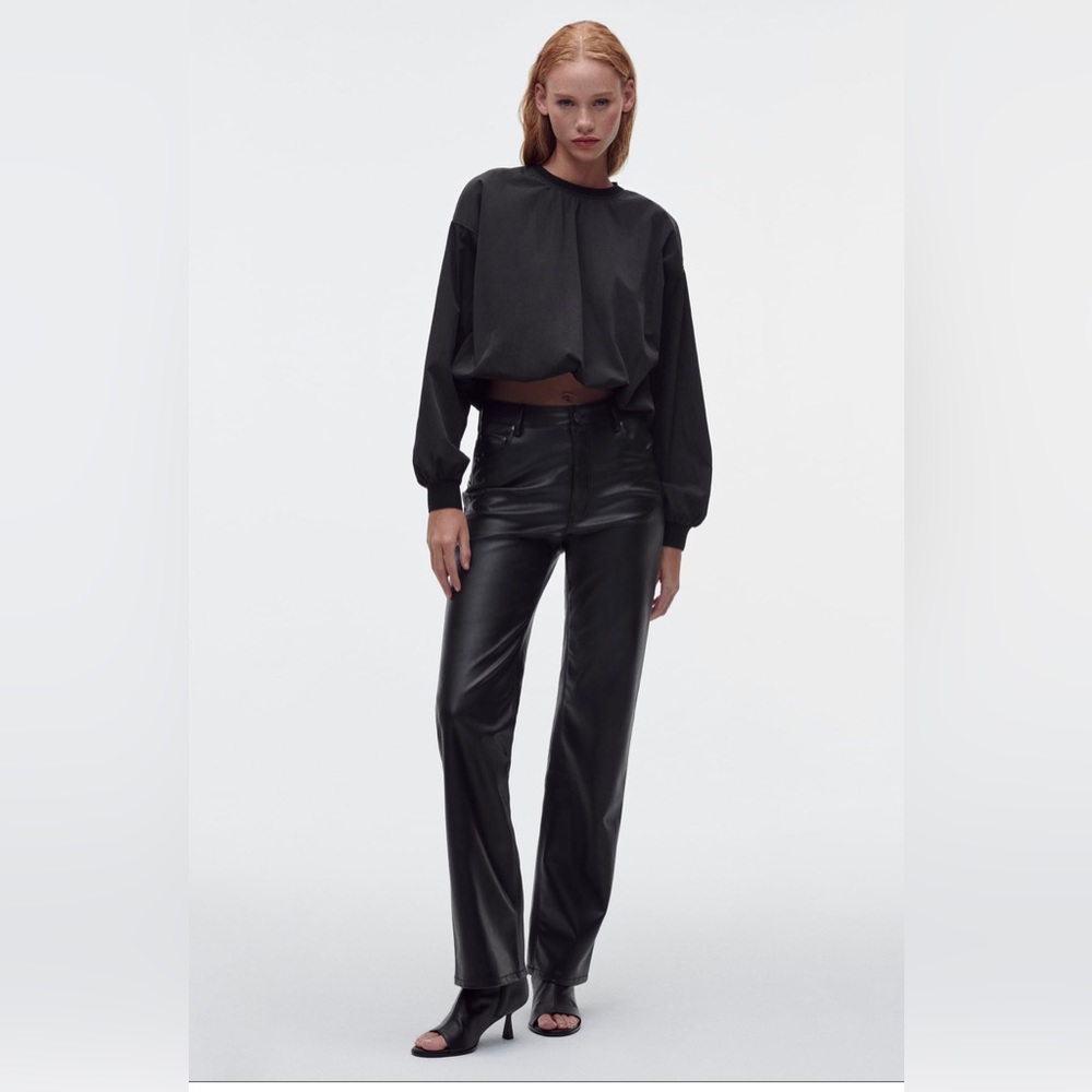 Zara Faux Leather 90s Pants Size 4